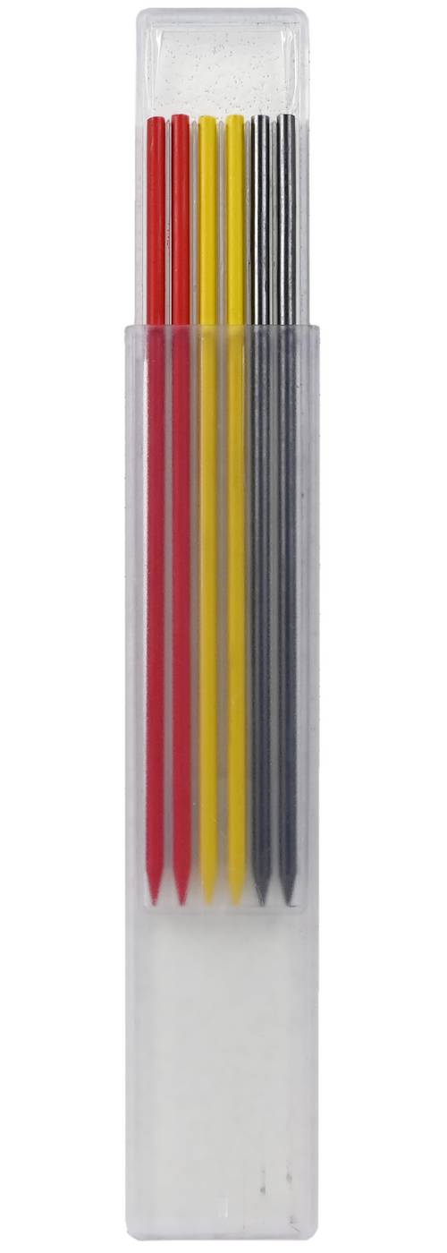 Märkpenna Stift Luna Grafit, röd, gul 2,8 x 125mm