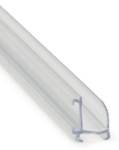 U-profil för 6 mm glas, av transp. PVC 1,8 m