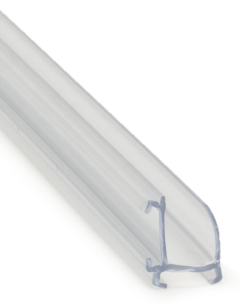 U-profil för 6 mm glas, av transp. PVC 1,8 m