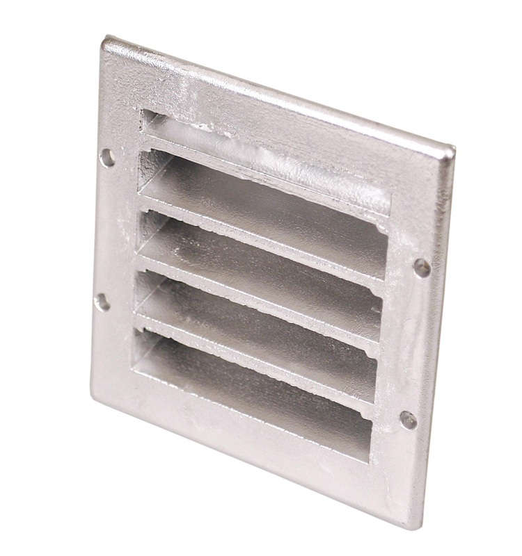 Gjutet aluminiumgaller [] 100x100 mm, med stos