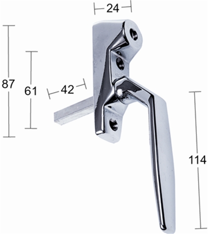 Spanjoletthandtag 2164 cylinderlås, Höger UTGÅR!