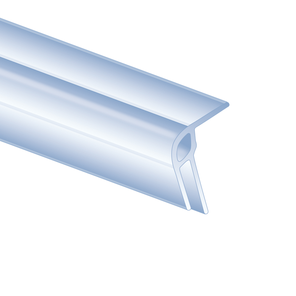 Hörnprofil 95 gr för 6 mm glas av transp. PVC 1,8 m