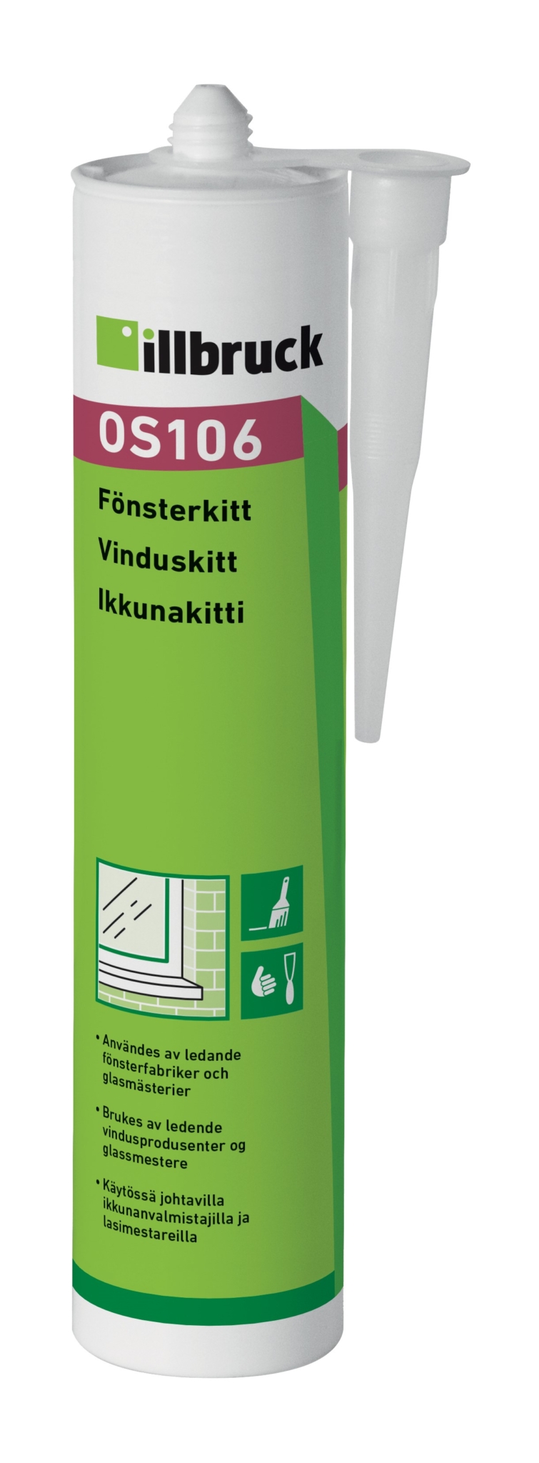 Fönsterkitt OS106 Brun, 310 ml patron