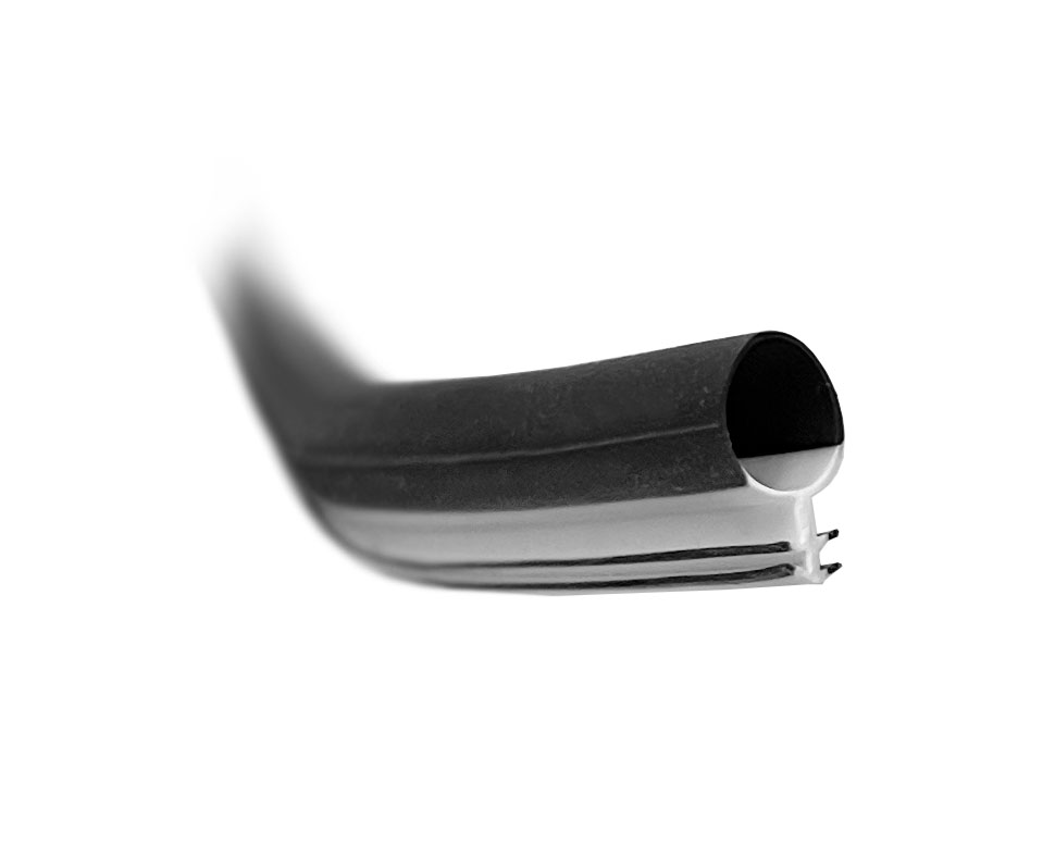 O-list 8 mm, TPE C-sågspår SVART 100 m