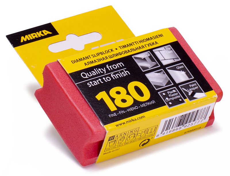 Mirka slipkloss Diamant K 180 Röd 90x55x28 mm
