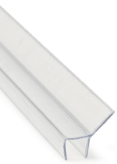 h-vinkel profil 10 mm transparant PVC L=3m